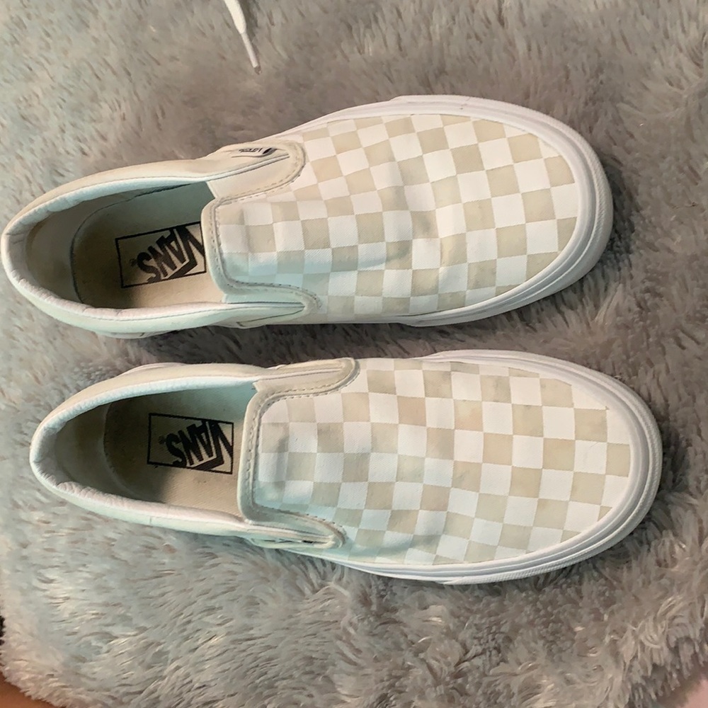 Vans White checkered
